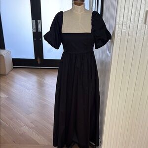 Melissa Masse- Elegant Black Puff Sleeve Dress